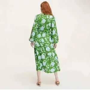 kate spade | Dresses | Classic Rose Linen Long Sleeve Maxi Dress Kate Spade  X Target Small Green | Poshmark